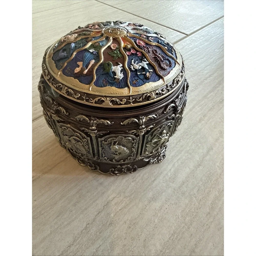 Sankyo LED Music Box Constellation Zodiac Twirling Goddess Vintage Style - Picture 3 of 7